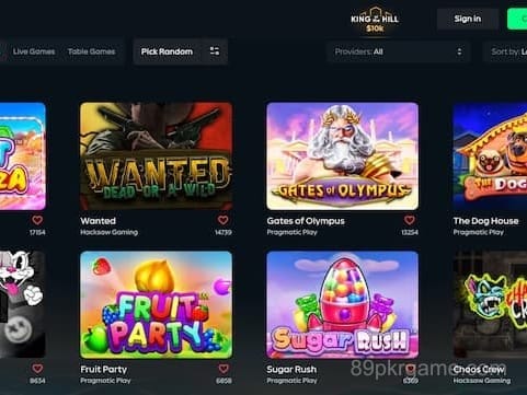 89pkr App Screenshot - Live Casino Games